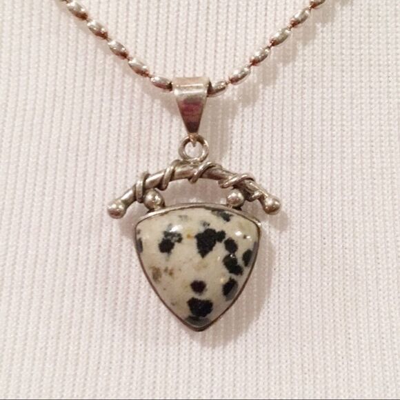 Sajen Offerings Dalmatian leopard jasper pendant - Picture 1 of 2
